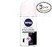 (Pack of 3 Bottles) Nivea INVISIBLE, BLACK & WHITE Women’s Roll-On Antiperspirant & Deodorant. 48-Hour Protection Against Underarm Wetness. (Pack of 3 Bottles, 1.7oz / 50ml Each Bottle)