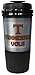 GameDay Novelty NCAA Tennessee Volunteers Insulated Platinum Gripper Travel Tumbler with No Spill Flip Lid, 16 oz
