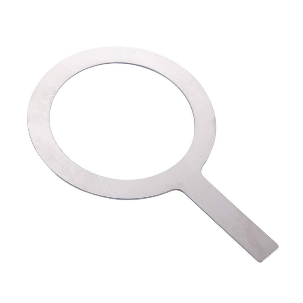 Stainless Steel Baking Cup Ring Culinary Protective Cover Milk Coffee Cup Rim Milk Tea Cup Gasket with Handle for DIY Milk Tea Brulee Making