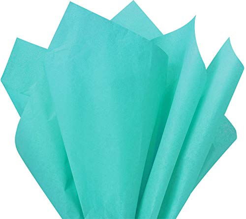 Flexicore Packaging® | Gift Wrap Tissue Paper | Size: 15"x20" | 100 Sheet | Acid Free Bulk | (Caribbean Teal, 100 Sheets)