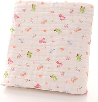 QzxBright Muslin Cotton Baby Bath Towels Lovely car Print Also Warm for Baby Blanket