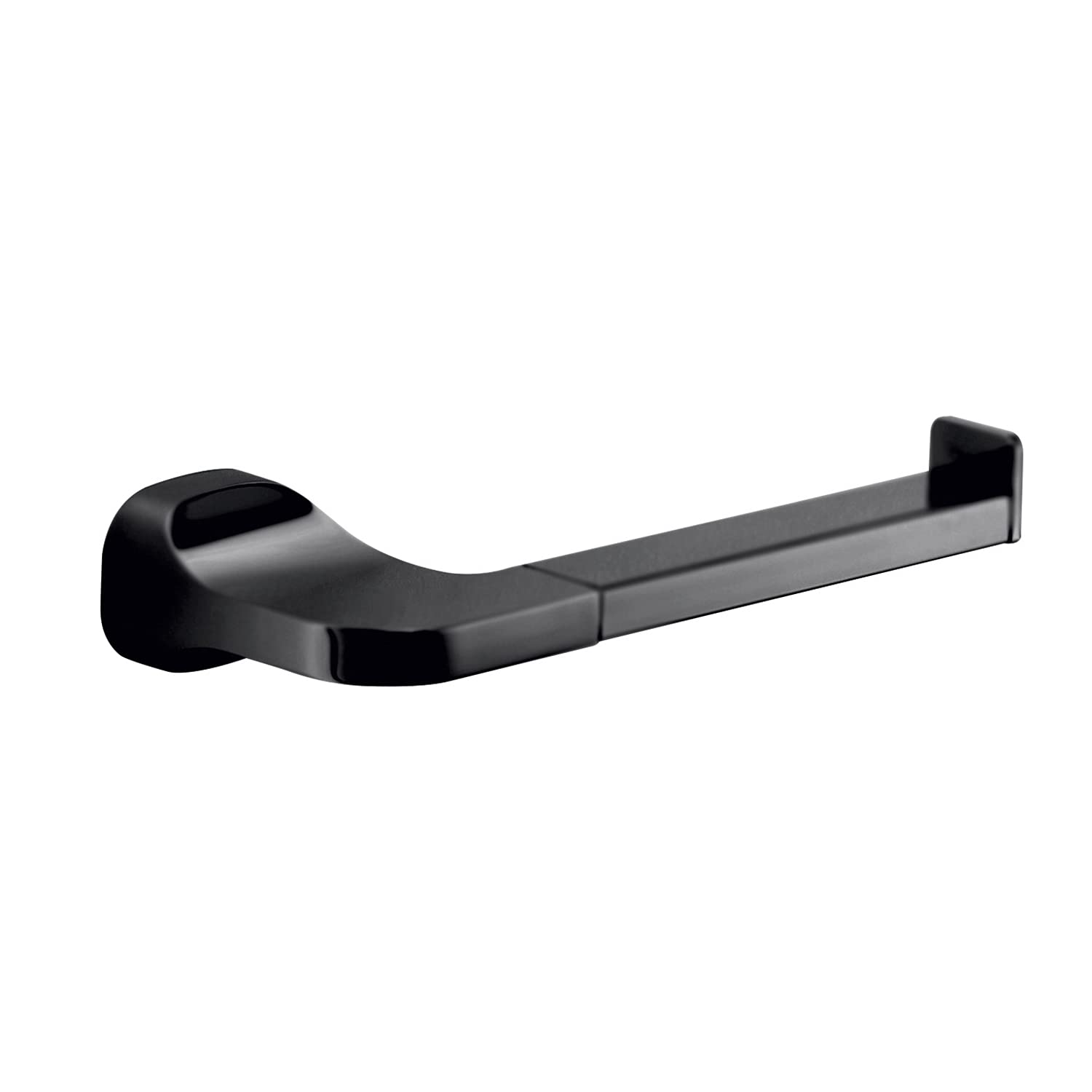 Gedy Krabi Toilet Roll Holder, Black, Components Made of Stainless Steel and Cromall, 2 Year Warranty, Measures 3.3 x 16.5 x 7 cm and Weight 0.2 kg, R&D Design