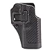 BlackHawk Serpa CQC Belt Loop and Paddle Carbon Fiber Holster For Glock 17 Right Hand Black (410000BK-R), Size 00 - Glock 17/22/31