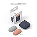 elago Duo Silicone Case Compatible with Apple AirPods Case 1 & 2, Premium Protective Silicone, Supports Wireless Charging, 2 Caps + 1 Body [ Peach, Medium Grey + Jean Indigo ]