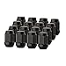 DPAccessories 16 Black 1/2-20 Closed End Bulge Acorn Lug Nuts - Cone Seat - 3/4