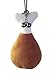 EXPAWLORER Dog Squeak Plush Toy, Christmas Pet Training Biting Chicken Leg Toys with Bell Charm
