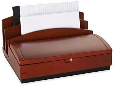 Letter Trays Stacking Supports Executive Wood Line II Desk Organizer