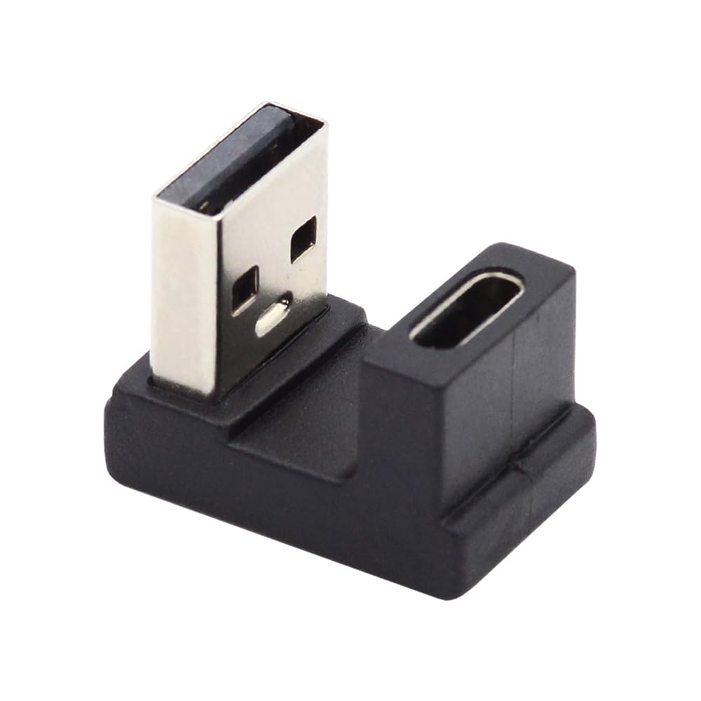 cablecc Up Opposite U Shape Back Angled Female USB-C Type C to A Male USB 3.0 Data Charge Adapter for Laptop Desktop