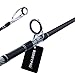 Berrypro 3-Piece Spinning Rod Heavy Spinning Fishing Rod Portable Fishing Rod Graphite Spin Rod (Silver with red 7')