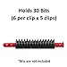 Hex Bit Organizer for Tool Storage and Keeping-Holds up to 30 Hex Bits, Durable and Hex Bit Holder Rail by, Red Rail with Black Clips | by Olsa Tools