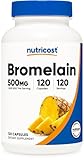 Nutricost Bromelain 500mg, 120 Vegetarian Capsules