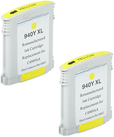 AMTONER Remanufactured Compatible Ink Cartridge Replacements 940XL 940 XL C4909AN Yellow High Capacity Use in OfficeJet Pro 8000 8500 8500A A909a A909g A910a A910g Series Printer 2 Pack