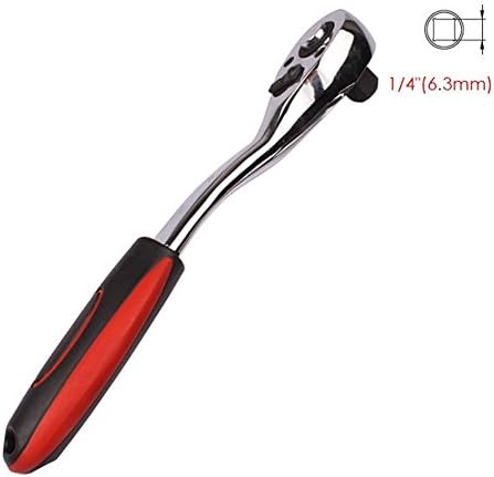 Handle Socket Wrench 1/4" Drive 72 Teeth Extending Telescopic Ratchet Socket Wrench Tool Repair Accessories -Pier 27