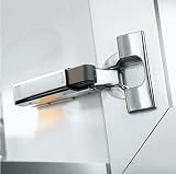 Blum 973A0500.01x5 Blumotion Straight Arm Full Overlay Hinge Nickel Finish Pack view 6