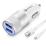 Eleckey Quick Charge 2.0 30W USB Rapid Car Charger Fast Car Charger for Samsung Galaxy S7/S7Edge, S6 / S6 Edge / Note 5 / Note 4, HTC, Nexus 6