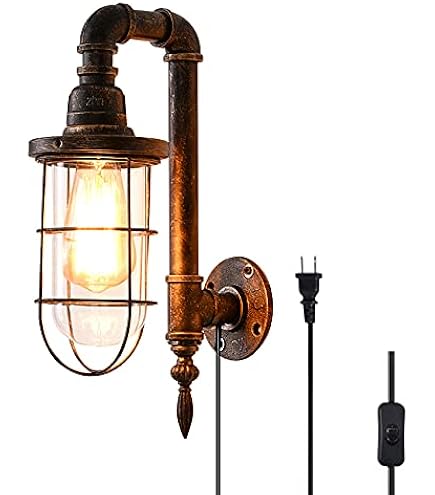 Kiven Plug in Wall Sconce with 3 Colors Mode,Modern Wall Sconces