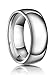 Just Lsy 8mm Titanium Rings Plain Dome High Polished Silver Wedding Band in Comfort Fit for Men & Women Size 5.5-15