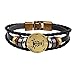 HIRIRI Hot Sale Unisex 12 Constellations Bracelet Fashion Jewelry Alloy Leather Bracelet Personality Bracelet Gift (Taurus)