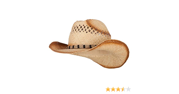 Raffia Straw Cowboy Hat with Natural 