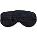 100% Pure Mulberry Silk Black Charmeuse Eye Sleep Mask - Light Blocking Design Provides Deep Uninterrupted Healthy Sleep