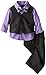 Nautica Babys Newborn Birdseye Vest Set, Dark Grey, 3-6 Months