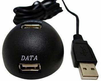 Actiontstar Two Port Usb Desk Dock With 5ft Cable Elegantly Styled Base Easy Access