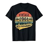 Retro Vintage 2001 TShirt 18th Birthday Gifts 18 Years Old