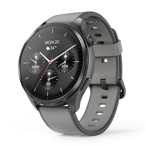 Hama Smartwatch (Musikspeicher, AMOLED Farbdisplay 1,43“ Panda Glass, GPS, Telefonfunktion, wasserdicht, WhatsApp, Sprachassistent, Schlaftracker, 110