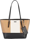 Nine West Ava Tote, Black/Milk/Dark Camel