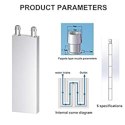DIYhz Aluminum Water Cooling Block, Liquid Water