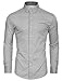TAM WARE Mens Fashion Casual Inner Plaid Long Sleeve Button Down Shirt TWNMS310A-310B-GRAY-M