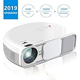 Projector, COFUN CL760 3600 Lux Full HD Led Video Projector Support 1080P for Games/Movies/Home Cinema, Compatible with Fire TV Stick,DVD,PC/Laptop,PS4 by HDMI USB AV VGA, Free HDMI Cable