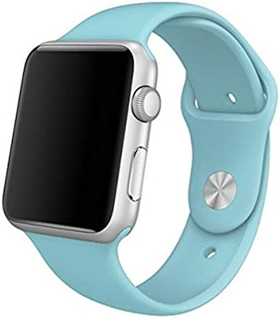 Sport Band for Apple Watch 38mm S/M, Soft Silicone Strap Replacement Bands for Apple Watch Sport, Series 3, Series 2, Series 1 (38mm Sky Blue)