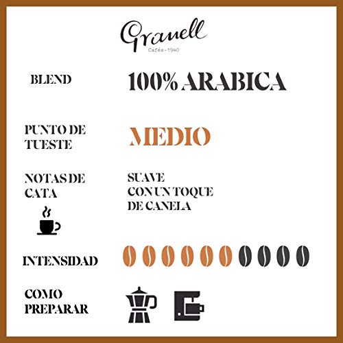 Granell Cafes-1940 Granell - Tasting Pack Aroma | 100% Arabica Kaffee Gemahlen - Gemahlener Kaffe mit Vanille, Zimt… – Bild 8