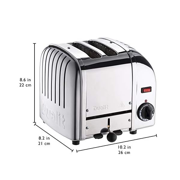 Dualit-Classic-2-Slice-Vario-Toaster-Stainless-steel-hand-built-in-the-UK-Replaceable-ProHeat-elements-Heat-two-or-four-slots-defrost-bread-mechanical-timer-Replaceable-partsDualit-Classic-2-Slice-Var Dualit Classic 2 Slice Vario Toaster - Stainless Steel, Hand Built in the UK - Replaceable ProHeat Elements - Heat Two…