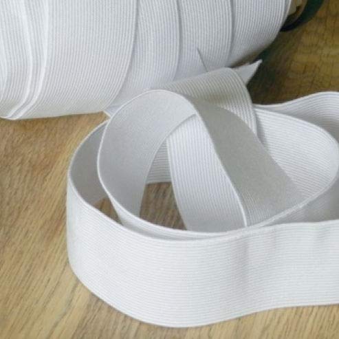 Flat Elastic (White, 37mm (1.5") x 4mtrs)
