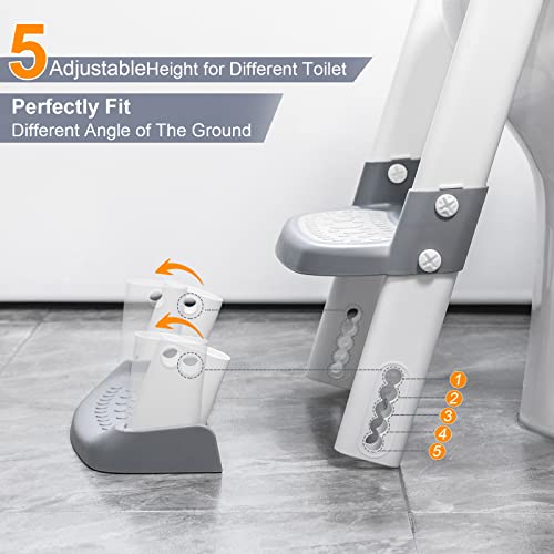 MTWML Potty Chair,Potty Training Seat with Step Stool Ladder Foldable