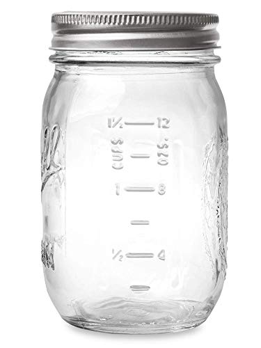 Ball Glass 389579 Pint Regular Mouth Mason, 2 Count (Pack of 1), Clear