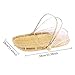 Hand-Woven Food Serving Tent Basket, Fruit Vegetable Bread Cover Storage Container Outdoor Picnic Food Cover Mesh Tent Basket with Gauze(Bug- Proof, Dust-Proof) Keep Out Flies, Bugs, Mosquitoes