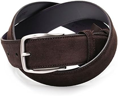Elliot Rhodes Men's Suede Belt Dark Brown L
