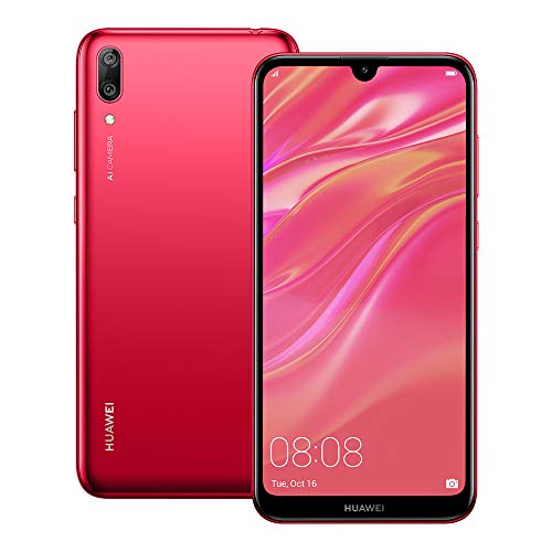 Huawei Y7 Pro 2019 (DUB-LX2) 3GB / 32GB 6.26-inches Dual SIM Factory Unlocked - International Stock No Warranty (Coral Red)