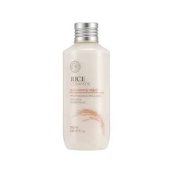 The Face Shop Rice & Ceramide Moisturizing Emulsion with Rice Extracts suits for brightening |All Skin Types|Paraben Free,150ml