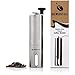 Brewsentials Premium Manual Coffee Grinder, Brushed Stainless Steel Personal Coffee Mill Adjustable Precision Conical Burr Brewing Essentials for Java Lovers