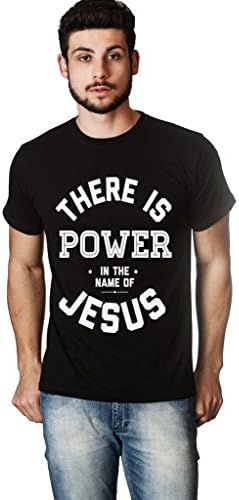 Living Water Fashion Men's Christian Novelty T-Shirt Power in The Name of Jesus
