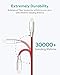 XCENTZ iPhone Charger 2 Pack 6ft, Apple MFi Certified Lightning Cable Fast Charger iPhone Cable, Durable Braided Nylon Metal Connector Charger Cord for iPhone X/XS Max/XR/8 Plus/7/6/5/SE, iPad, Red