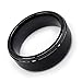 King Will BASIC 8mm Black High Polish Matte Finish Tungsten Men's Wedding Ring Comfort Fit 13.5