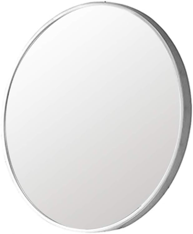 27 6 Large Round Mirror Beautiful Brushed Gold White Wall