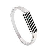 Hagibis Stainless Steel Accessories Bracelet for Fitbit Flex 2 , Sliver Small Bangle (Sliver)
