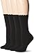 PEDS Women's Classic Dress Crew Socks, Black, 5-10, Pack of 4