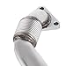 Mophorn Duramax Header Bolt On Passenger Side up-Pipe with Gaskets Fits for 2001-2016 GM 6.6L Diesel LB7 LLY LBZ LMM LML 6.6L Silver